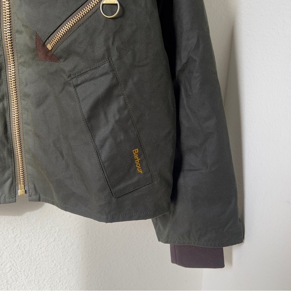 NWT Barbour Arlene Wax Barn Jacket in Fern / Ancient Tartan - Picture 7 of 10